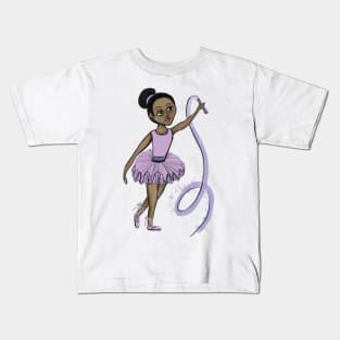 Ballerina purple dress Kids T-Shirt